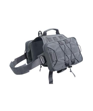 Excellent elite spanker service hunt dog backpack backpack dog harness saddlebag hundred bag adjustable moll dog backpack for medium-sized large dog (gry-l) l gray