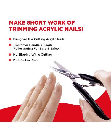 SEKI EDGE SS-201 Acrylic Nail Scissors - Precision Stainless Steel Cuticle Trimmers for Professional Nail Care - Buy Online on SooperMarket.com