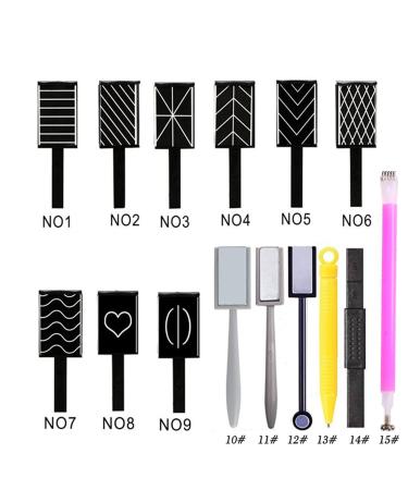 Chseo 8-Piece Nail Magnet Stick Set - 3D Cat Eye Nail Polish Art Tool for Stunning Manicure Effects - Buy Online on SooperMarket.com