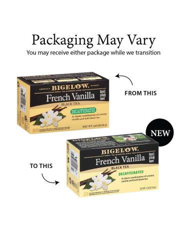 Bigelow Decaf French Vanilla Black Tea 20 Count (Pack of 6) - 120 Tea Bags - Buy Online on SooperMarket.com