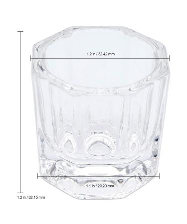 Beauticom Octagon Crystal Glass Dappen Dish Set - 4 Pieces for Nail Dip Powder & Remover - Buy Online on SooperMarket.com