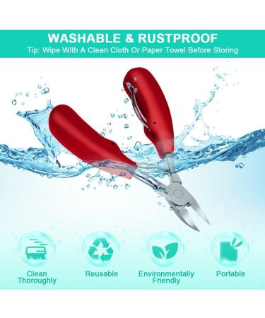 URAQT Precision Toenail Clippers - Heavy Duty Stainless Steel Cutter for Thick Nails with Protective Cover - Buy Online on SooperMarket.com