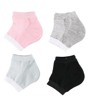 4 pairs of heel moisture socks gel-socks socks for the treatment of cracked heel foot care gel socks open toe socks for dry cracked heels