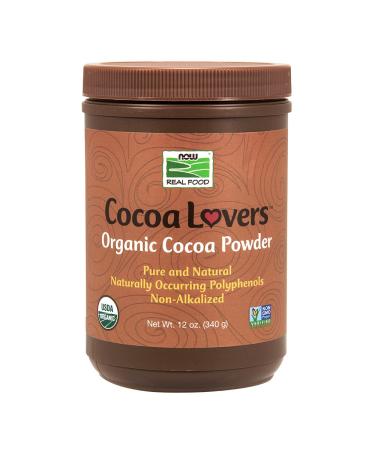 NOW Foods Organic Cocoa Powder, Unsweetened-12 oz