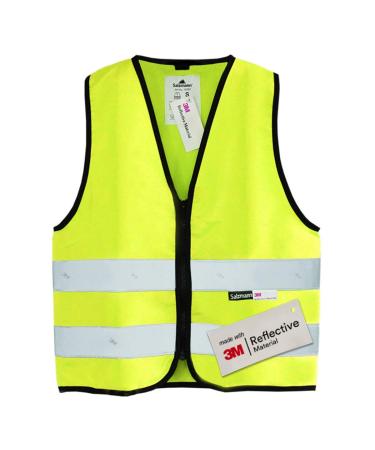 Salzmann 3M warning vest for children with zipper - made with 3M reflective material - in 4 colors and sizes 3xs yellow