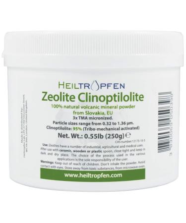 Ultra Fine Zeolite Powder 250g | 0.55 lb | 94% Clinoptilolite | 3x Activated Natural Mineral Dust by Heiltropfen - Buy Online on SooperMarket.com