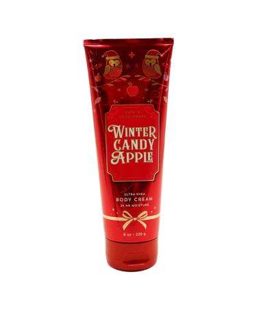 Bath & Body Works Winter Candy Apple Ultra Shea Body Cream 24 hr Moisture 2019 Holiday Edition 8 oz / 226 g 8 Ounce (Pack of 1) Holiday Edition Body Cream