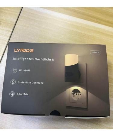 Buy Lyridz Dimmable Night Light Socket - 2-Piece LED Warm White Lamp with Motion Sensor & 3 Modes for Bedrooms Kitchen & Hallway | Ultra-High 2700K Lighting - Buy Online on SooperMarket.com