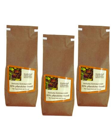 Pumpkin Deimel Styria/Austria - Pumpkin seed protein - savings offer 3 x 1000 g - 100% vegan and of course - vegetable protein - directly from the producer