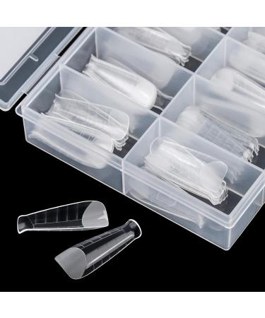 BNG 120 Pcs Frosted Dual Nail Forms - Professional Polymer Gel Nails Extension Molds for Quick Building and Full Cover Acrylic Nails - Buy Online on SooperMarket.com