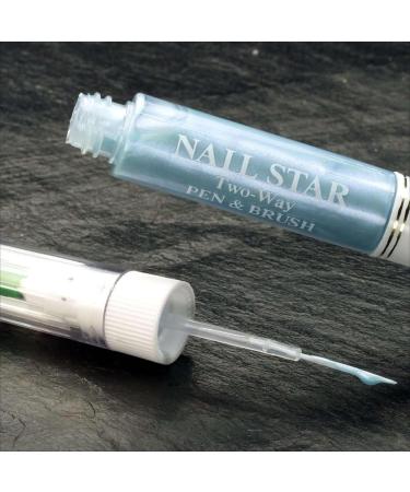 Nail Art Pen 10ml - Transparent with White Glitter | 20 White Multi Designs | International Shipping Available - Buy Online on SooperMarket.com