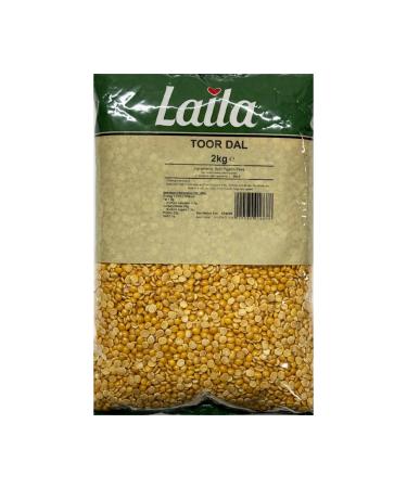Laila Toor Dal Split Pigeon Peas Essential Dal Ingredient With High Protein And Fibre Suitable For Vegetarians 2Kg Pack Of 1