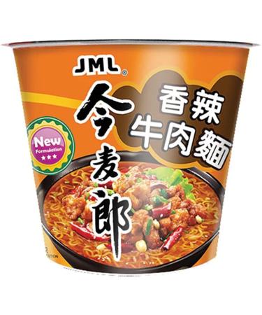 Jinmailang Big Bowl Noodle - Artificial Spicy Beef Flavour 105g (12 Bowls) - Buy Online on SooperMarket.com