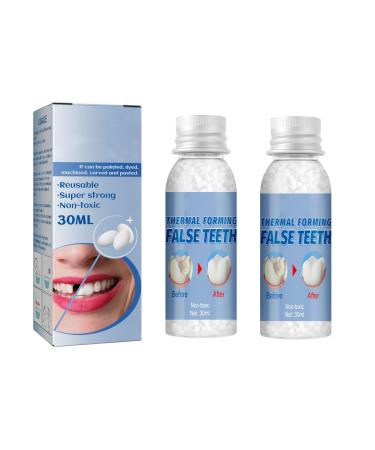 Flipped warmth provisional dentures 60g temporary tooth repair set temporary tooth repair kit vampires fake dentures for Halloween cosplay