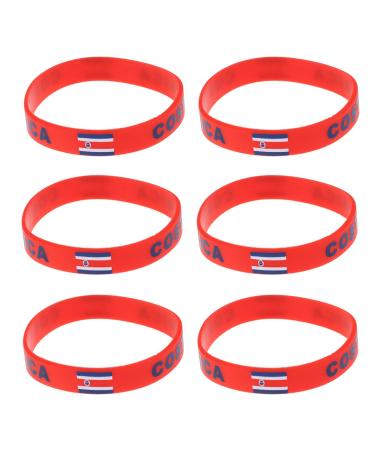 LUOEM Silicone Wristband Rubber Bracelet Fashion Sports Bracelet Unisex Teen Adult Pack of 6 (Rica)
