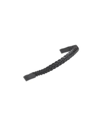 Shires Aviemore Braided Browband Black Black Full Size