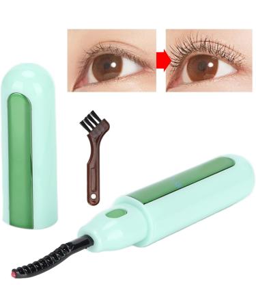 Verdant Touch Heating Eyelash Curler USB Rechargeable Electric Eyelash Curler Long-Lasting Curling Tool with Heating Green - Buy Online on SooperMarket.com
