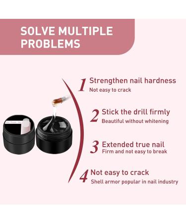 Instant Nail Repair Gel - Nail Glue for Cracked and Split Nails - Nail Treatment Kit - 20g with Brush - Buy Online on SooperMarket.com
