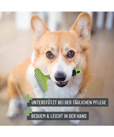Reavet Dog Comb - Premium De-Fuzzer & Fur Care Brush for Long-Haired Dogs | Smooth & Dismantle Knots Easily - Buy Online on SooperMarket.com