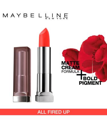 Maybelline Color Sensational Creamy Matte Lipstick - All Fired Up 0.15 oz - Buy Online on SooperMarket.com