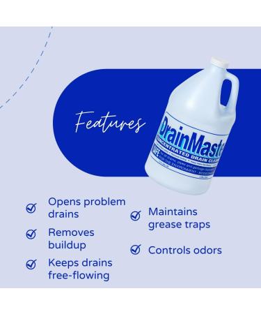 Commercial Drain & Grease Trap Cleaner - Concentrated Enzyme Formula | Organic Liquid Bacteria for Plumbing (1 Gallon - Buy Online on SooperMarket.com