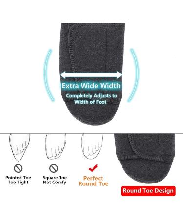 MEJORMEN Women's Diabetic Edema Slippers - Wide Width Orthopedic Shoes for Elderly with Adjustable Closures - Black, Size 10 - Buy Online on SooperMarket.com