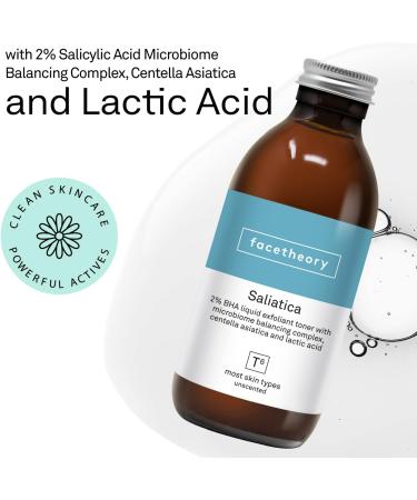 Facetheory Saliatica T6-2% Face Exfoliator Toner - BHA Blackhead Power Liquid for Pore Minimizing & Anti-Aging | Vegan & Cruelty-Free | 6.8 fl oz - International Shipping Available - Buy Online on SooperMarket.com