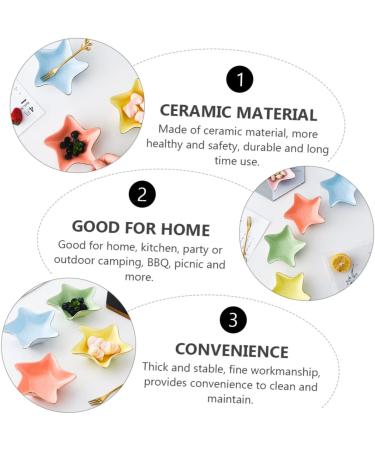 MAGICLULU Games Elderly 3 Pcs Sauce and Vinegar Dish Ceramics Flower Sauce re-usable Household Dipping Dish 11X11X3.2CM Assorted Color - Buy Online on SooperMarket.com