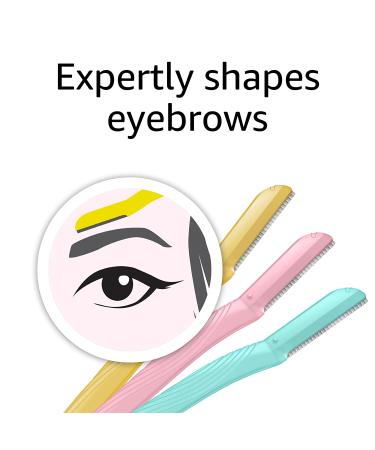 Amazon Basics Exfoliating Dermaplaning Tool & Eyebrow Facial Razor - 3 Count Pack - Buy Online on SooperMarket.com