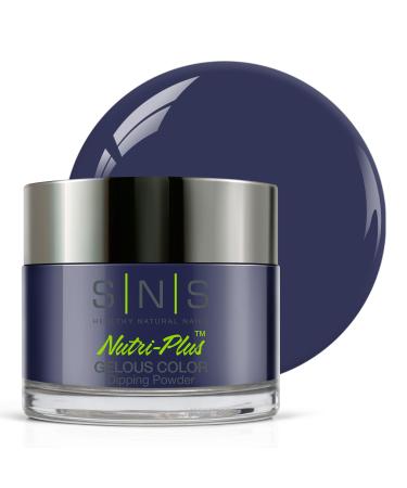 SNS Nail Dip Powder Gelous Color Dipping Powder - Blue Note (Blue/Navy Cream) - Long-Lasting Dip Nail Color Lasts 14 Days - Low-Odor & No UV Lamp Required - 1oz