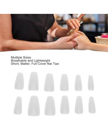 False Nail Tips Breathable Multiple Sizes Full Coverage Matte Nail Tips with Acrylic Nail Storage Box for Nail Salon - Buy Online on SooperMarket.com