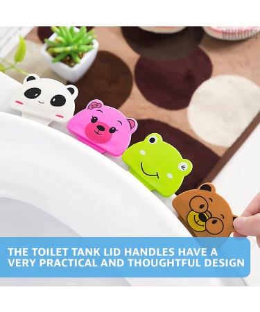4Pcs Toilet Seat Lifter Tool - Self-Adhesive Handle for Touch-Free Lid Lifting - Portable and Hygienic Toilet Seat Cover Lifters - Buy Online on SooperMarket.com
