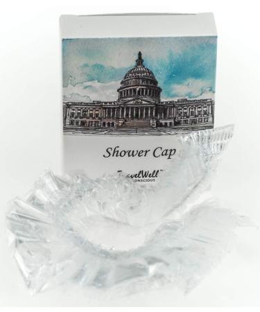 TRAVELWELL Clear Disposable Shower Caps - 100 Sets/Case | Individually Wrapped Hotel Toiletries Amenities | Landscape Series - Buy Online on SooperMarket.com
