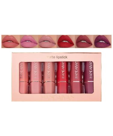 Matte Lipstick Long Lasting Non Stick Cup Velvet Lipstick Lip Gloss Waterproof Lipstick Professional Lipstick Cosmetics Make Up Gifts Full-Coverage Lip Color Lipsticks for Women (Lipstick Set)