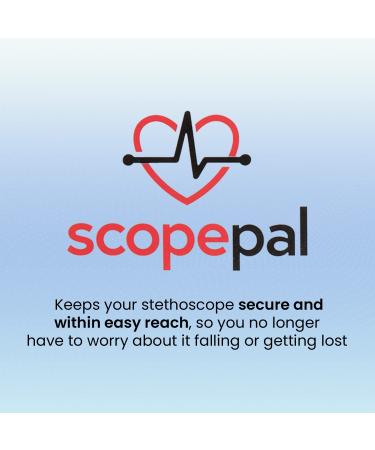 ScopePal Stethoscope Clip for Doctors & Nurses | Stethoscope Accessory Compatible with 3M Littmann Classic III, Lightweight II S.E | Black - Buy Online on SooperMarket.com