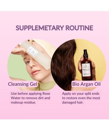 100% Natural Rose Water - Vegan Without Artificial Additives - 100 ml Spray Made in The UK - The Perfect Toner Formulated to Hydrate Face Skin and Hair - Buy Online on SooperMarket.com