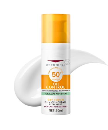 Sunscreen SPF 50+ Sun Cream SPF 50+ Oil Control Face Sun Cream SPF 50 PA++++ Suncream Factor 50 for Face Waterproof Travel Sun Cream Ultra Light UVA & UVB Protetion Non-Perfumed