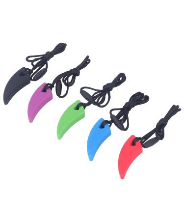 Buy Sensory Chewing Chain Set - 5 Safe Silicone Oral Motor Aids for Autism Fear Relief & Chewing Needs - Buy Online on SooperMarket.com