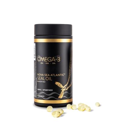 Easy to Swallow Harp Seal Oil Omega-3-6-9 by Nova Sea Atlantic | Made in Canada | Rich Source of EPA DHA & DPA for Good Health | 100% Natural Chemical-Free Non-GMO | 250mg - 120 Softgels 120 count (Pack of 1)