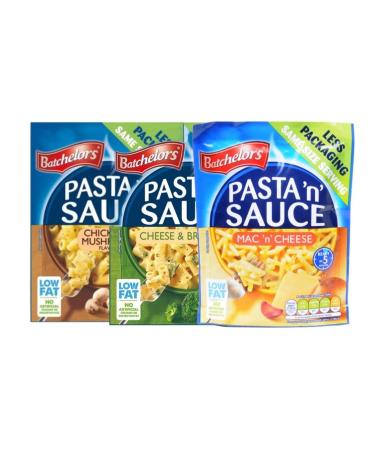 Batchelors Pasta n Sauce Cheese & Broccoli Chicken & Mushroom Mac N Cheese (3 x 99g)