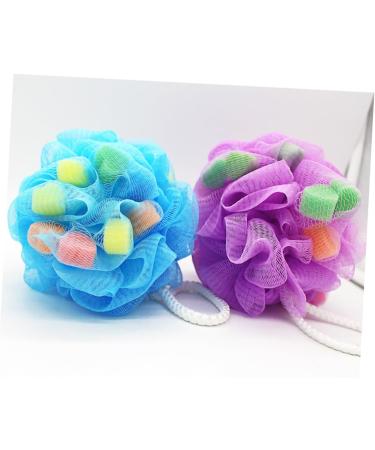 NOLITOY Colorful Bath Balls 4pcs - Super Soft Shower Sponge for Adults & Kids | Bath Flower Shower Wipe - Buy Online on SooperMarket.com