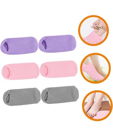 minkissy 3 Pairs Foot Gel Socks Non-slip Cosmetic Miss Vegetable Gel - Buy Online on SooperMarket.com