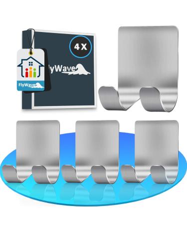 Flywave shaver bracket shower 4 pieces razor holder shower self -adhesive razor holder multifunctional stainless steel razor holder shower for bathrooms kitchens & bedrooms