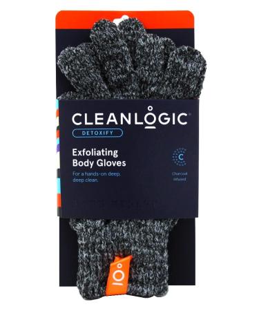Clean Logic Charcoal Infused Exfoliating Body Gloves - Pack of 3 - Buy Online on SooperMarket.com