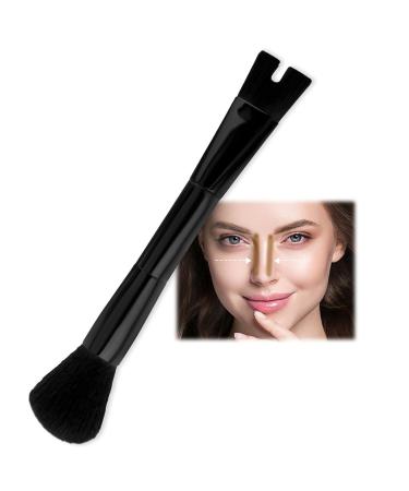 Molain Nose Contour U-Shaped Makeup Brush for Sculpting and Defining Nose Contour 2-in-1 Precision Dual Ended Makeup Brush Perfect for Defining Cheek Bones Contouring the Nose (Black)