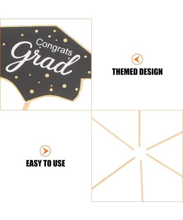 HOLIDYOYO 24pcs Graduation Cupcake Toppers Picks Class of 2024 Cake Toppers Congrats Grad Cake Picks Dessert Toppers Toothpick For Graduation Party Supplies Cake Decorations - Buy Online on SooperMarket.com