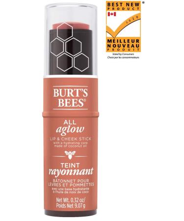Burt's Bees Peach Pond All Aglow Lip & Cheek Stick 0.32 OZ - Natural Peachy Glow for Lips and Cheeks - Buy Online on SooperMarket.com