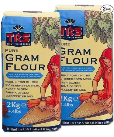 TRS Gram Flour | 2KG (Pack of 2) | Chickpea Flour | Besan | Gram Flour | Bengal Gram | High Fibre | Indian Origin - Buy Online on SooperMarket.com