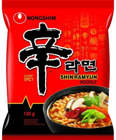 Nong Shim Shin Ramyun Korean Spicy Ramen Noodles (Pack of 10) Halal - Buy Online on SooperMarket.com
