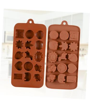 3pcs 15 Fudge Molds Non-Stick Mold Cartoon Animal Mold Silicone Mold Fondant Molds Bakeware Silicone Candy Mold Silicone Baking Molds Candy Molds Biscuits Cake Chocolate Candies mediumx3pcs Coffeex3pcs - Buy Online on SooperMarket.com